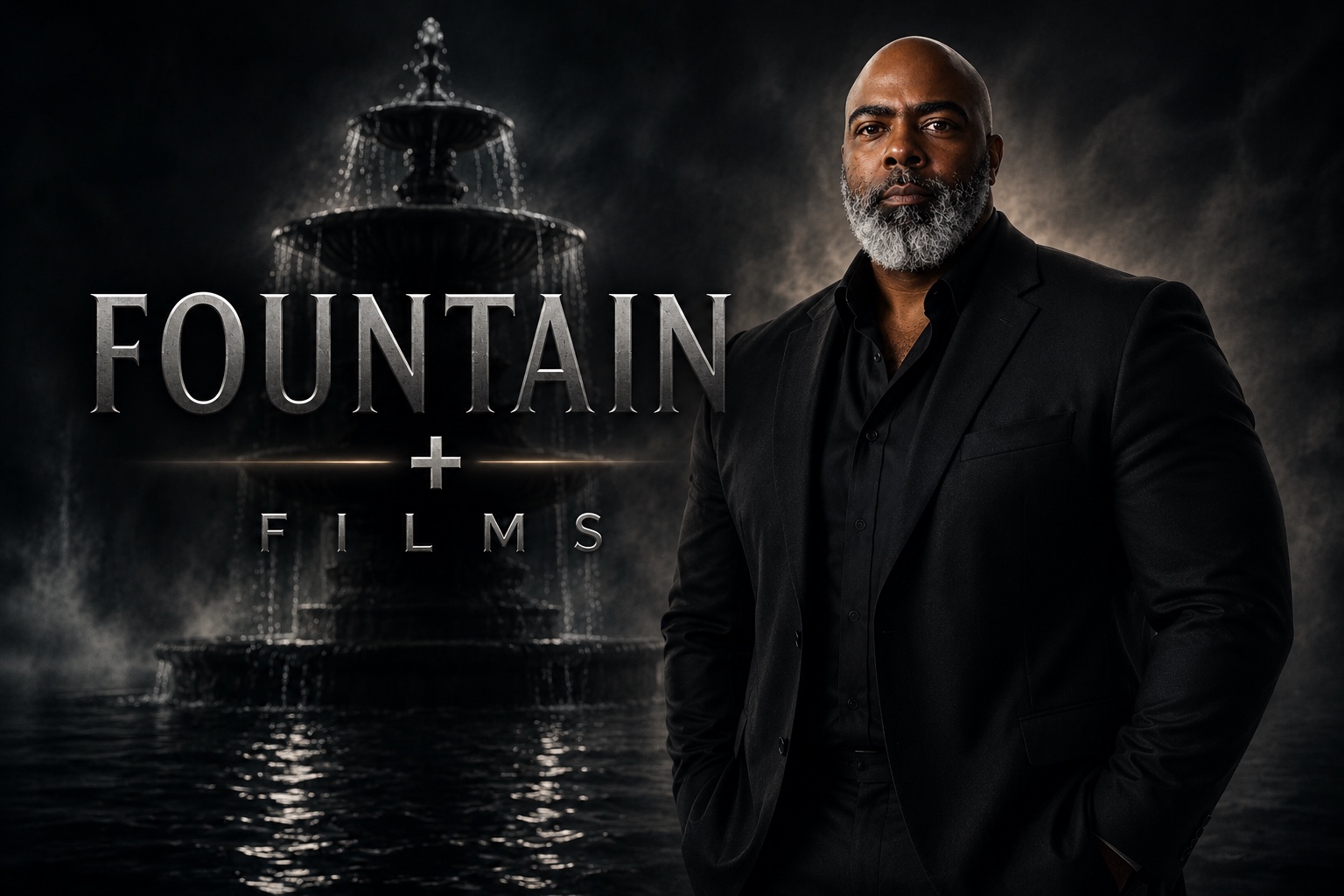 Antoine Fountain with Fountain Films branding