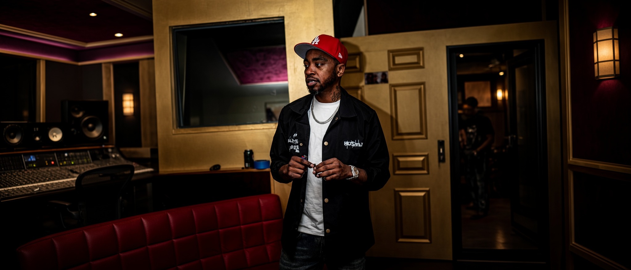 EA$Y O’Hare standing inside a recording studio