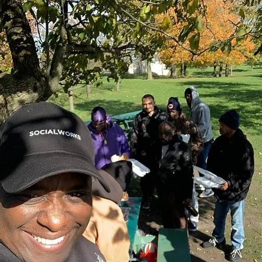 Michael Airhart during community outreach