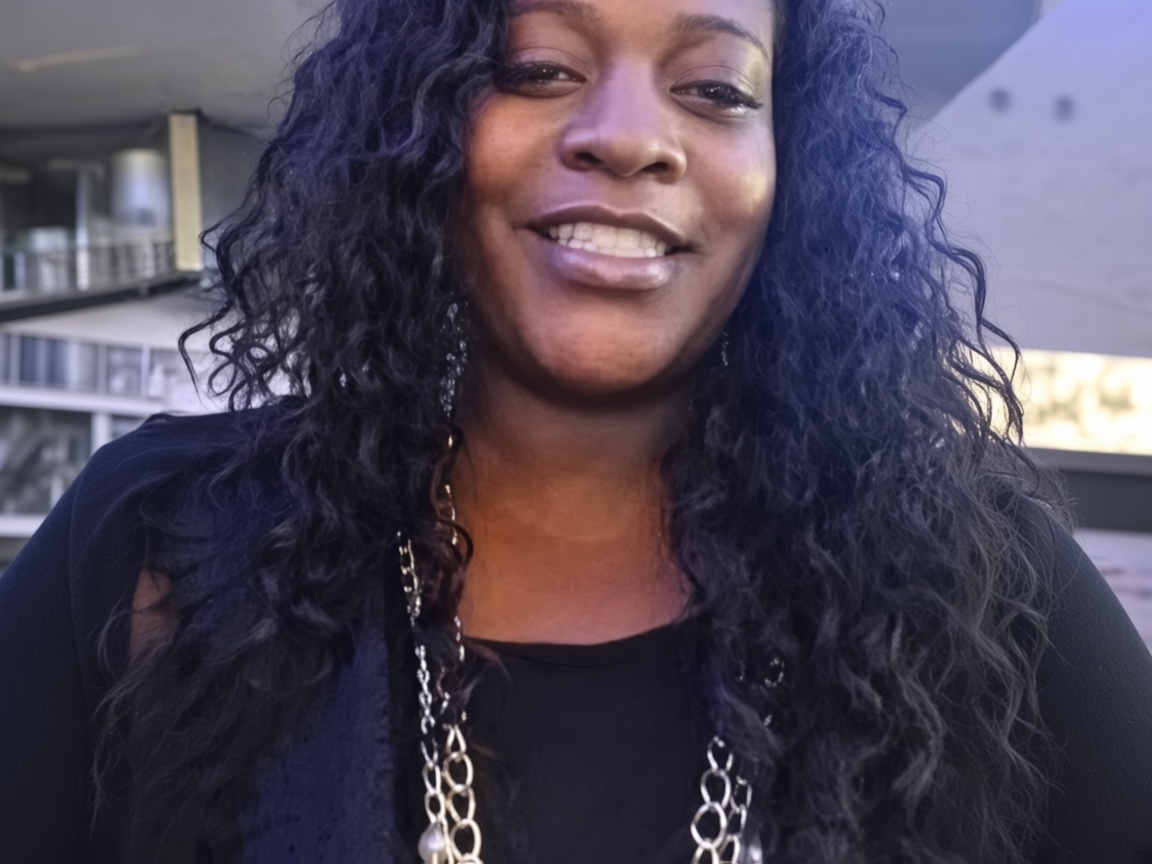 Mz. Payne smiling in a candid portrait