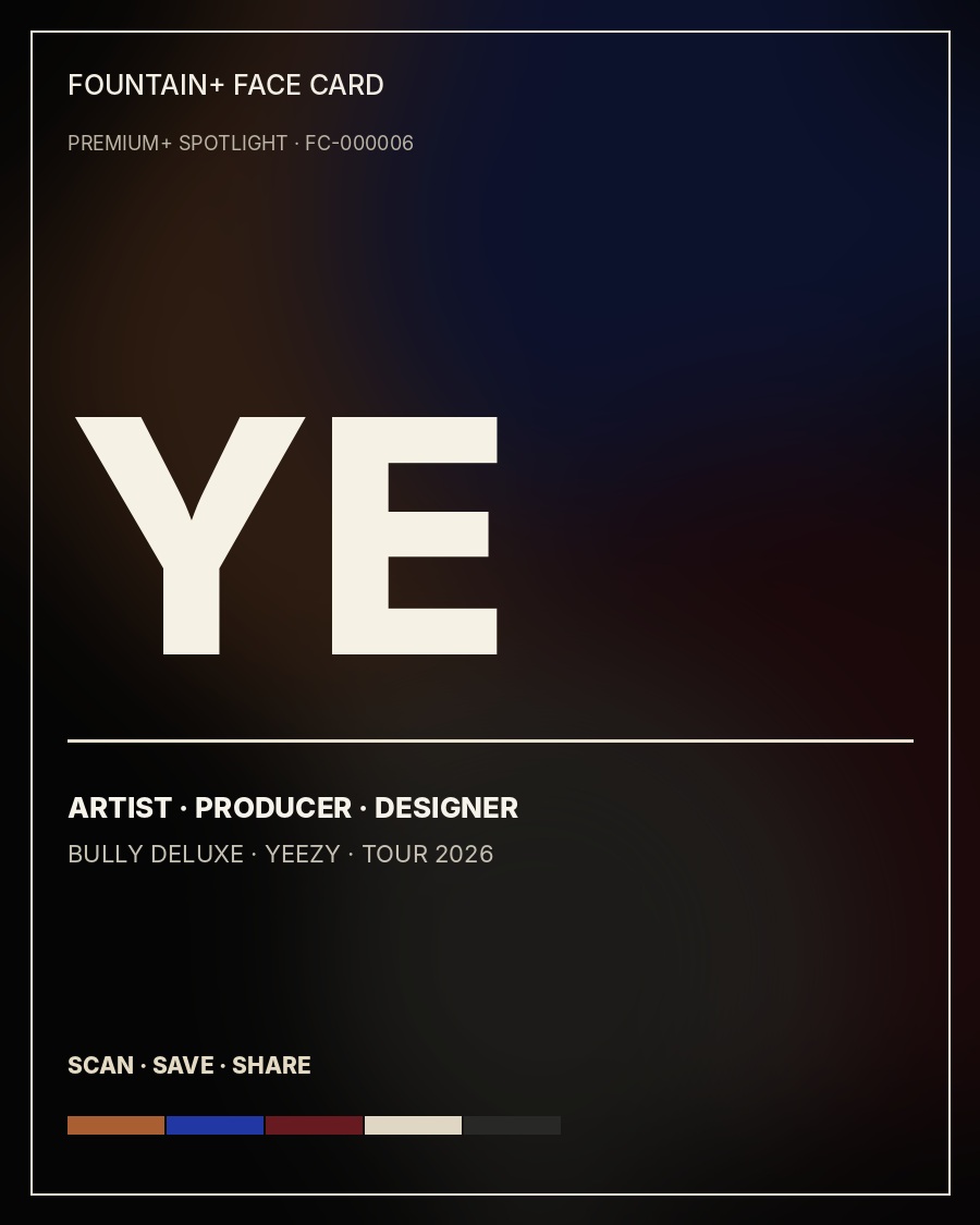 Ye Face Card with Spotlight Add-On